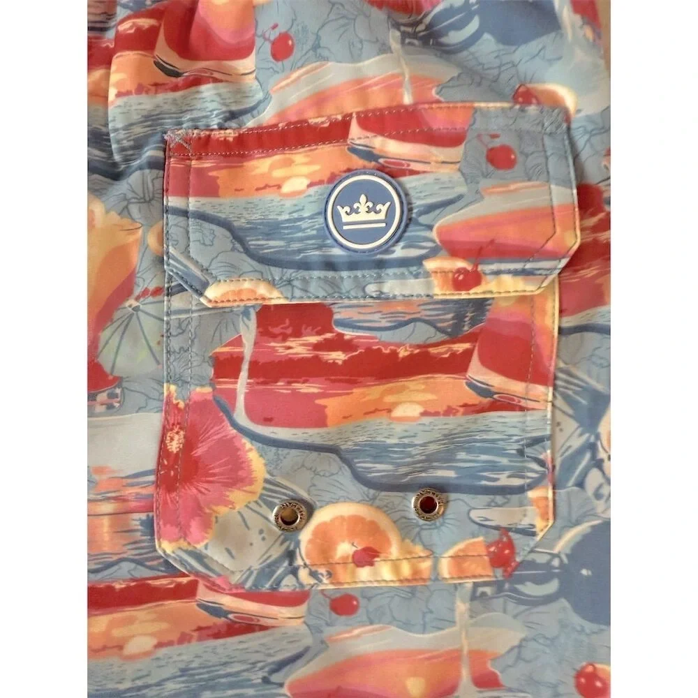 Peter Millar Men's M Tropical Swim Shorts Tequila Sunrise trunks summer